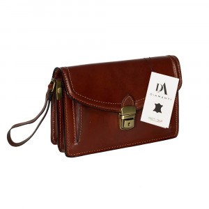 Borseta barbati din piele naturala DiAmanti Piccola Marrone 7018